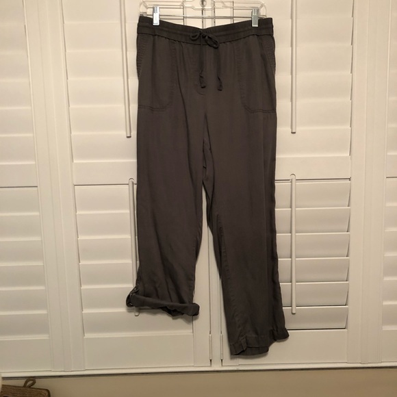 LOFT Pants - LOFTOutlet grey elastic waist drawstring pants XL